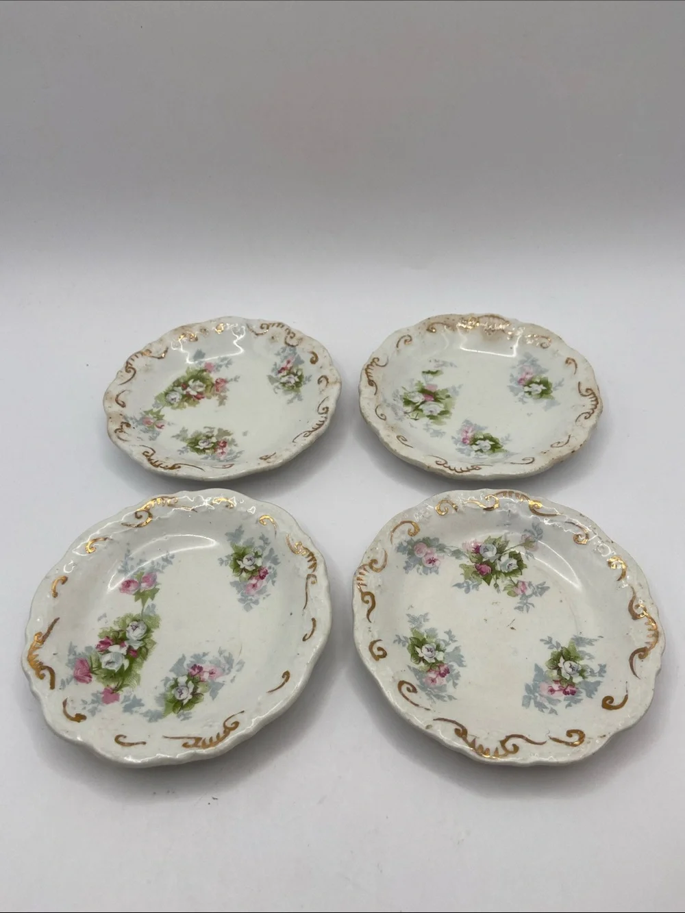Vintage J&G Meakin Hanley England Small Fruit Dessert Bowls Plates Set of 4